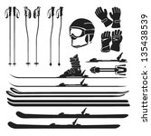 Skiing Gear Set   Assortment Of ...