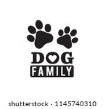 dog family funny pet quote... | Shutterstock .eps vector #1145740310