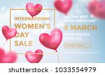 women's day sale web banner of... | Shutterstock .eps vector #1033554979