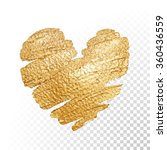 vector gold paint heart on... | Shutterstock .eps vector #360436559