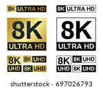 8k Ultra Hd Icon. Vector 8k Uhd ...