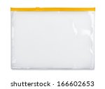Plastic zipper bag isolated on white