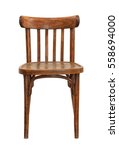 Front View Of Old Wooden Chair...