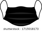 black protective mask to fight... | Shutterstock .eps vector #1715018173