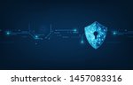 abstract security digital... | Shutterstock .eps vector #1457083316