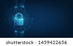 padlock with keyhole icon in... | Shutterstock .eps vector #1459422656