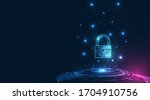 padlock with keyhole icon in... | Shutterstock .eps vector #1704910756
