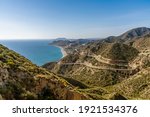 Scenic winding mountain road on the Costa de Almeria in southern Spain