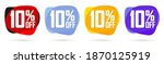 set sale 10  off bubble banners ... | Shutterstock .eps vector #1870125919