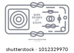 nautical rope knots and frames... | Shutterstock .eps vector #1012329970