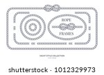 nautical rope knots and frames... | Shutterstock .eps vector #1012329973