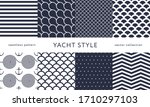 set of nautical seamless... | Shutterstock .eps vector #1710297103
