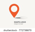 location icon. map pointer sign.... | Shutterstock .eps vector #772738870