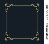 vector vintage thin gold frame... | Shutterstock .eps vector #384700486