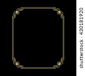 vector vintage thin gold frame... | Shutterstock .eps vector #430181920