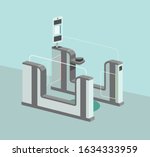 electronic access control... | Shutterstock .eps vector #1634333959