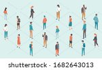 social distancing concept... | Shutterstock .eps vector #1682643013
