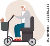 cheerful elderly senior man... | Shutterstock .eps vector #1838501863