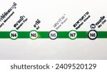 Small photo of Bangkok Thailand 6 January 2024 : Sign of BTS green line was show Sena Ruam station. It was planned to be built in the future.