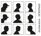 people profile silhouettes | Shutterstock .eps vector #353039663