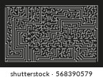 large vector horizontal maze on ... | Shutterstock .eps vector #568390579