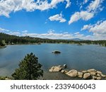 Small photo of Scenic view of Dowdy Lake in Red Feather Lakes, ColaradoScenic view of Dowdy Lake in Red Feather Lakes, Colarado