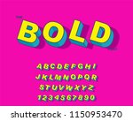 vector of modern bold font and... | Shutterstock .eps vector #1150953470