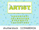 vector of modern bold font and... | Shutterstock .eps vector #1154680426