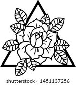rose tattoo with sacred... | Shutterstock .eps vector #1451137256