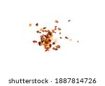 red chilli pepper flakes with... | Shutterstock . vector #1887814726