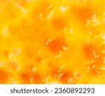 Small photo of Orange Jam Splash Isolated, Apricot Marmalade Smear, Fruit Jelly Fruity Confiture Smudge, Yellow Red Syrup Stain, Mango Sauce Drops, Spilled Orange Jam on White Background