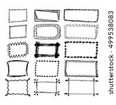 hand drawn rectangle frames set.... | Shutterstock .eps vector #499538083