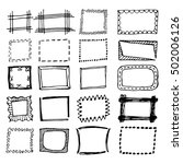 hand drawn rectangle frames set.... | Shutterstock .eps vector #502006126