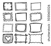hand drawn rectangle frames set.... | Shutterstock .eps vector #503060326