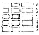 hand drawn rectangle frames set.... | Shutterstock .eps vector #511693180