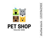 vector pet shop logo design... | Shutterstock .eps vector #1325562503