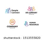 hr logo design template set.... | Shutterstock .eps vector #1513555820
