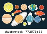 planets. solar system  space ... | Shutterstock .eps vector #772579636