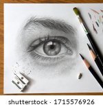 Realistic drawing of a human...