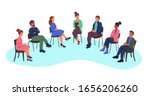men and women at a psychologist'... | Shutterstock .eps vector #1656206260