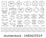 calligraphic design elements .... | Shutterstock .eps vector #1483625519