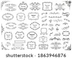 calligraphic design elements .... | Shutterstock .eps vector #1863946876
