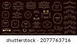 calligraphic design elements .... | Shutterstock .eps vector #2077763716