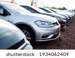 
Cars in a row, automotive industry