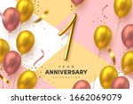 1 year anniversary celebration... | Shutterstock .eps vector #1662069079