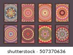 collection retro cards. ethnic... | Shutterstock .eps vector #507370636