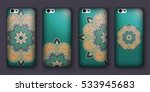 phone case mandala design set.... | Shutterstock .eps vector #533945683
