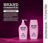 3d realistic cosmetic bottle... | Shutterstock .eps vector #717193783