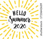 hello summer 2020. hand drawn... | Shutterstock .eps vector #1723642639