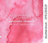 pink watercolor painted... | Shutterstock .eps vector #195130319